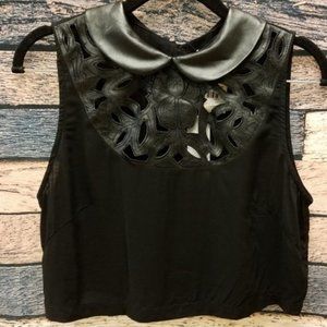 Black Cutout Crop Top